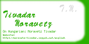 tivadar moravetz business card